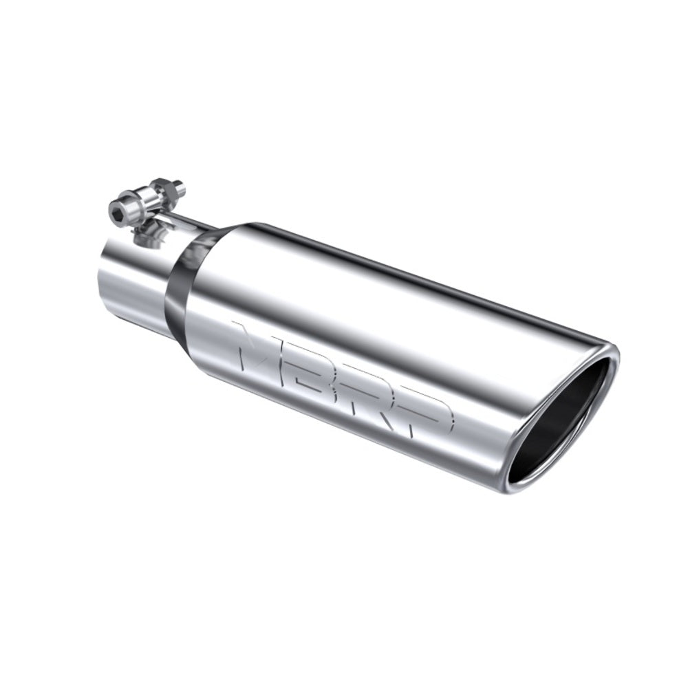 Tip; 3in. O.D. Angled Rolled End 2in. inlet 10in. length; T304 - T5113 - Exhaust Tips Car Part People