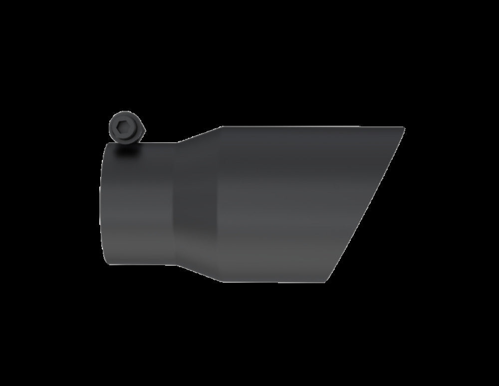 Tip; 4in. O.D.; Dual Wall Angled; 3in. inlet; 8in. length; Black - T5122BLK