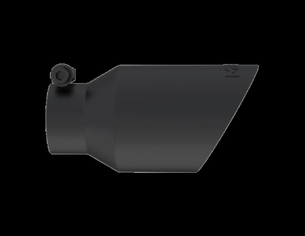Tip; 4in. O.D.; Dual Wall Angled; 2in. inlet; 8in. length; Black - T5123BLK