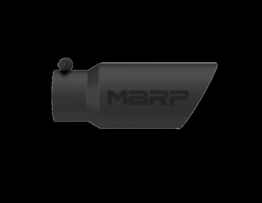 Tip; 4in. O.D.; Dual Wall Angled; 3in. inlet; 10in. length; Black - T5156BLK