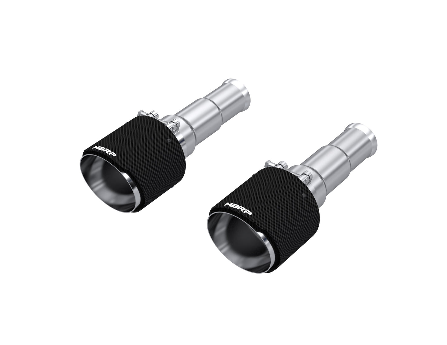 2019-24 Ram 1500 Big Horn 5" OD Dual Wall Angle Cut Carbon Fiber Exhaust T5199CF