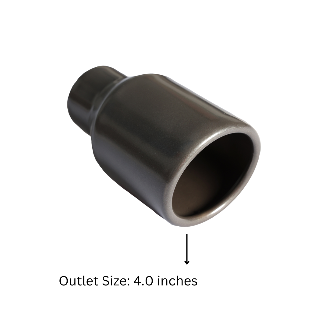 Rolled Edge Slant Cut Stainless Steel Tip Powered Coated Gun Metal Grey-T819GY