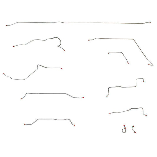 1951-55 Chevrolet 3100 Truck Complete Brake Line Kit Long Bed Steel - TCK5102OM