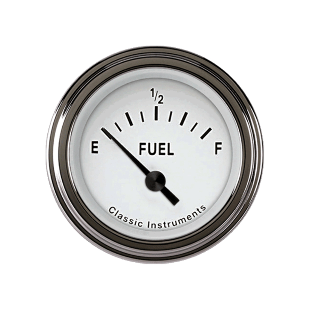 Tetra Series, White Fuel Gauge 0-30 TE14WSLF