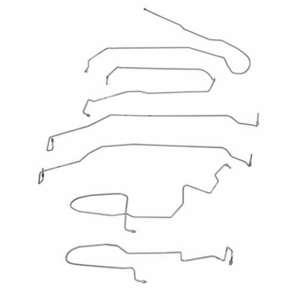 Fits 2009-18 Chevrolet Silverado 1500 Front Brake Line Kit Stainless TKT1401SS - Front Lines Car Part People