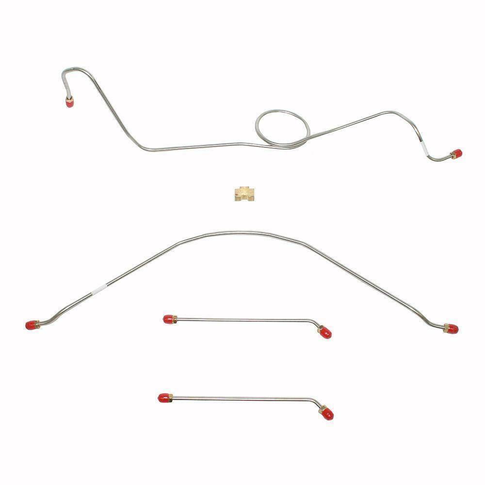 57-60 Ford F-100 Pickup Front Brake Line Kit Standard Brakes Stainless TKT5741SS