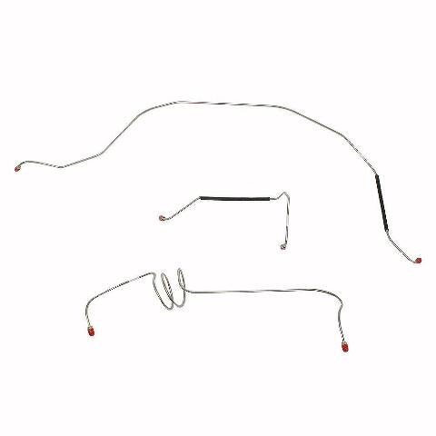 1963-1966 Chevrolet C10 Front Brake Line Kit Manual Disc Brakes - TKT6411SS