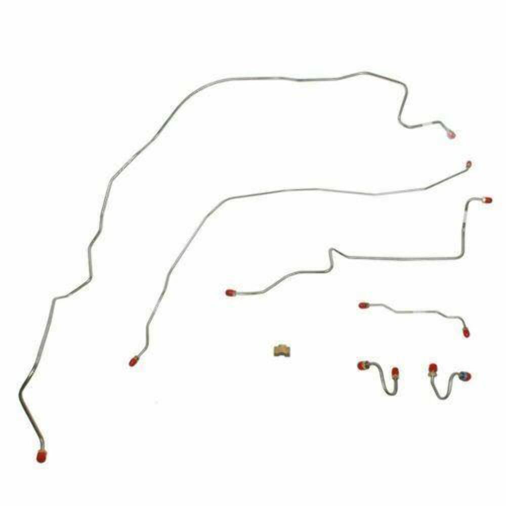 1965-1966 Ford F-100 Front Brake Line Kit Standard Drum Brakes - TKT6541SS