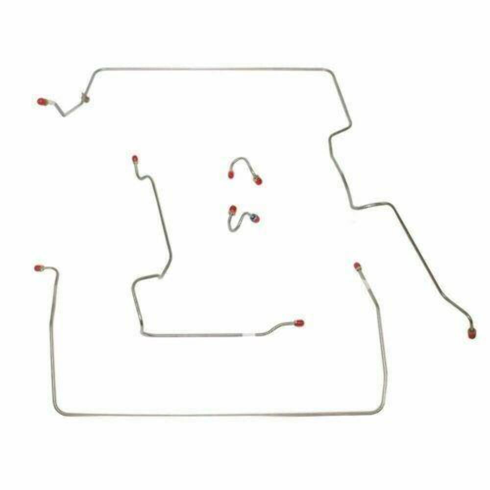 67-70 Chevrolet C20 Front Brake Line Kit 2WD Standard Brakes Steel - TKT6703OM
