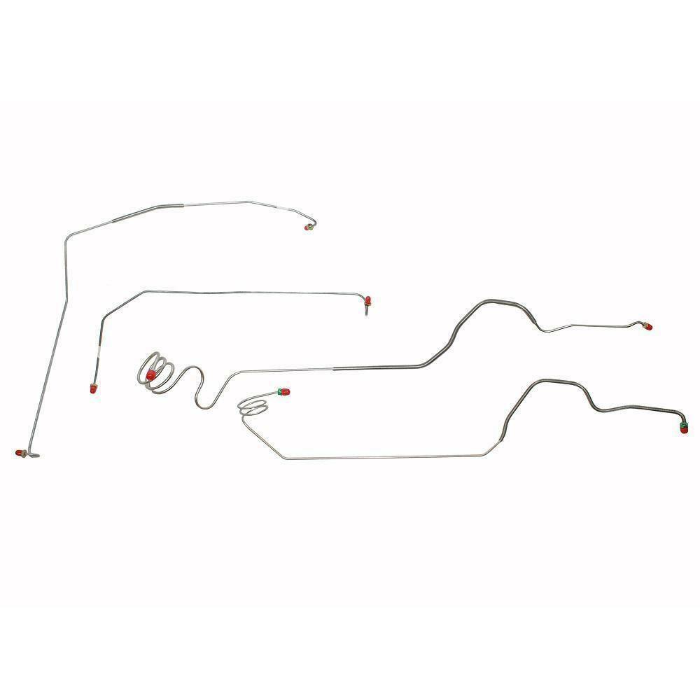 1973-1980 Chevrolet K10 Front Brake Line Kit Power Brakes - TKT7301SS