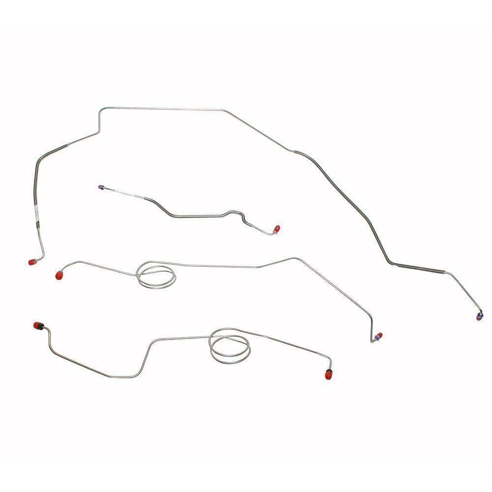 1977-1979 Ford F-100 Front Brake Line Kit 4x4 Power Disc Brakes - TKT7846SS - Front Lines Car Part People