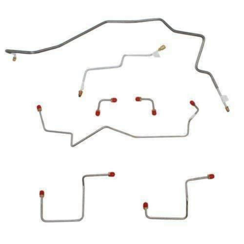 Front Brake Line Kit for 01-04 Chevrolet S-10 2WD Stainless Steel TKT9711SS - Front Lines Car Part People
