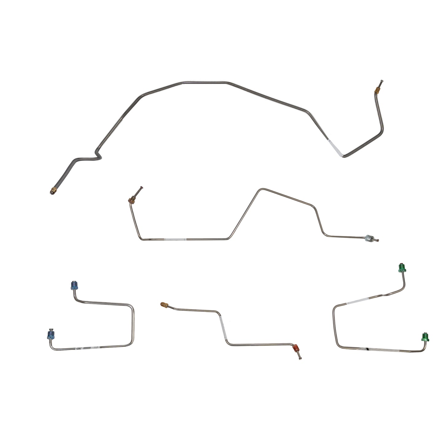 Front Brake Line Kit for 98-00 Chevrolet S10 2WD w/o ZR2 Stainless TKT9804SS - Front Lines Car Part People