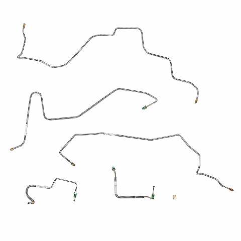 1998-2001 Ford Ranger Front Brake Line Kit 4WD AWABS Steel TKT9842OM