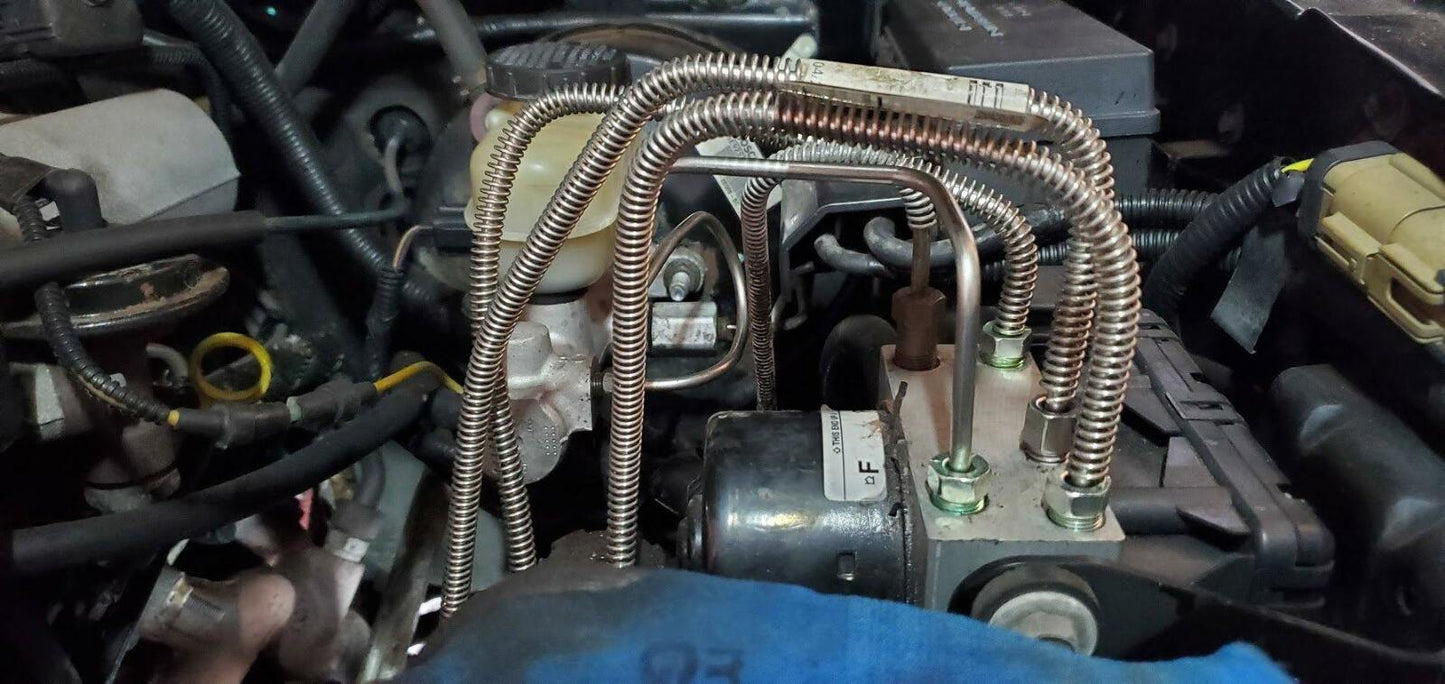 1998-2001 Ford Ranger Front Brake Line Kit 4WD AWABS Stainless Steel TKT9842SS