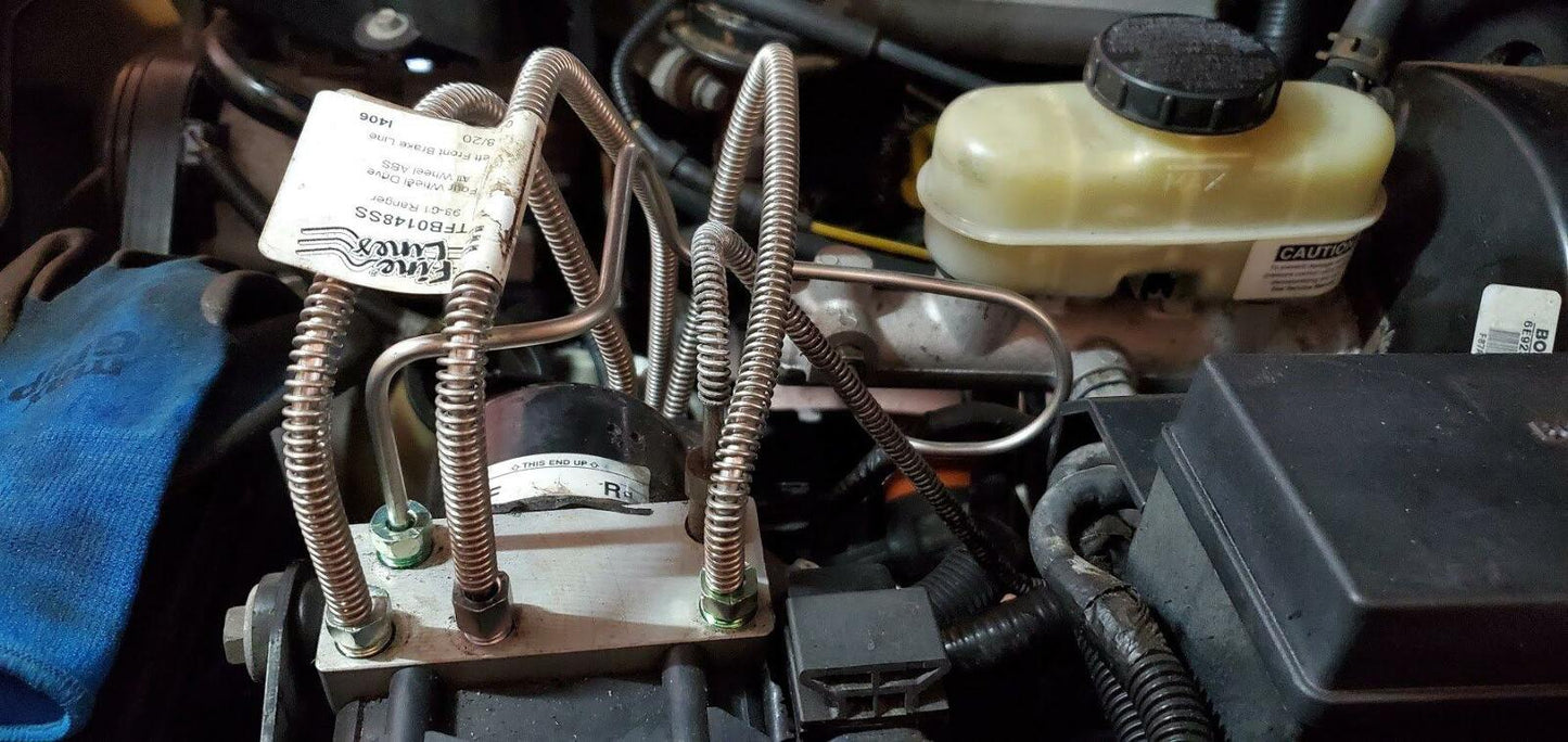 1998-2001 Ford Ranger Front Brake Line Kit 4WD AWABS Stainless Steel TKT9842SS