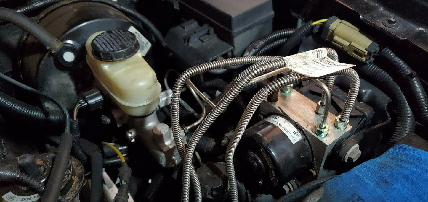 1998-2001 Ford Ranger Front Brake Line Kit 4WD AWABS Stainless Steel TKT9842SS