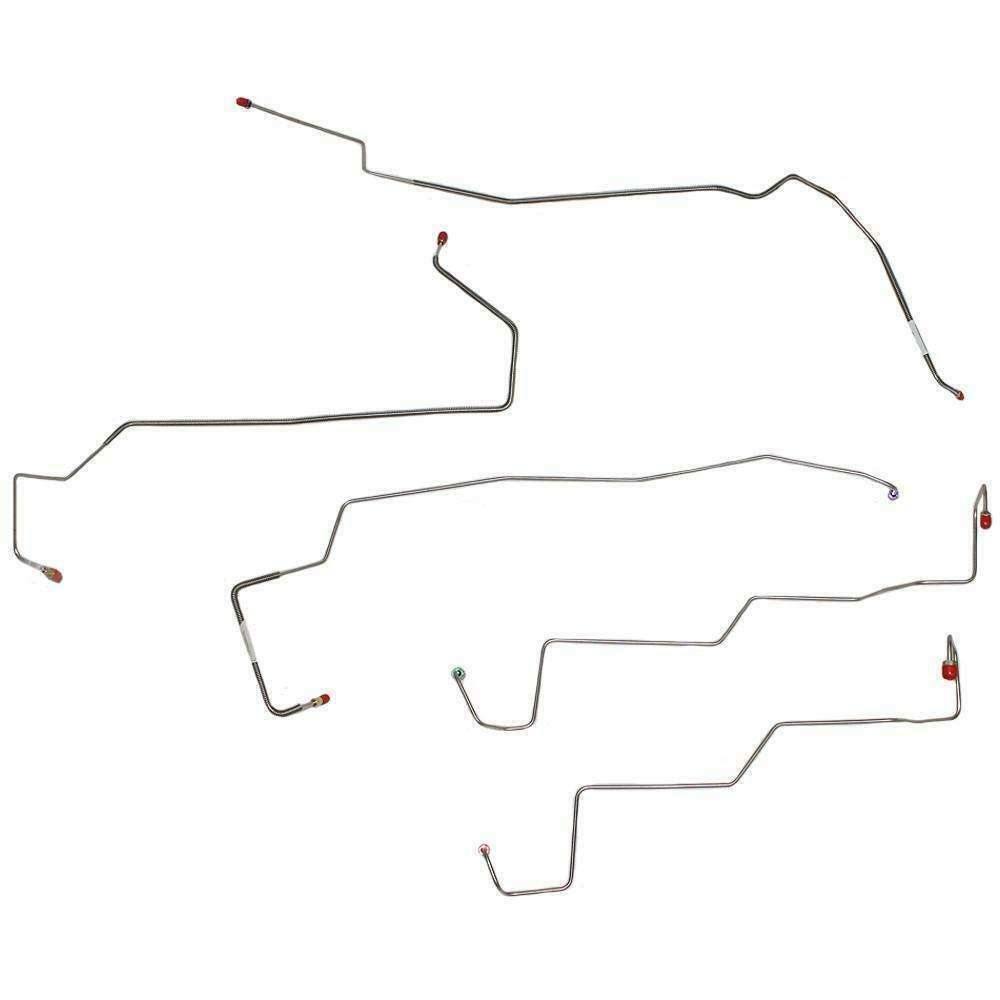 1999-01 Ford F250 SD Front Brake Line Kit 4WABS Gas Engine Stainless TKT9942SS