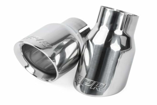 Fits 2017-24 718 Boxster Porsche Double-Walled 3.5"Cut Tips (Silver)-Set TPK0006