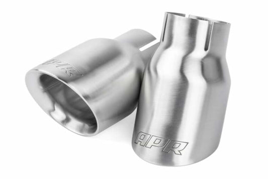 Fits 2017-24 718 Boxster Porsche Double-Walled 3.5"Cut Tips (Silver)-Set TPK0007