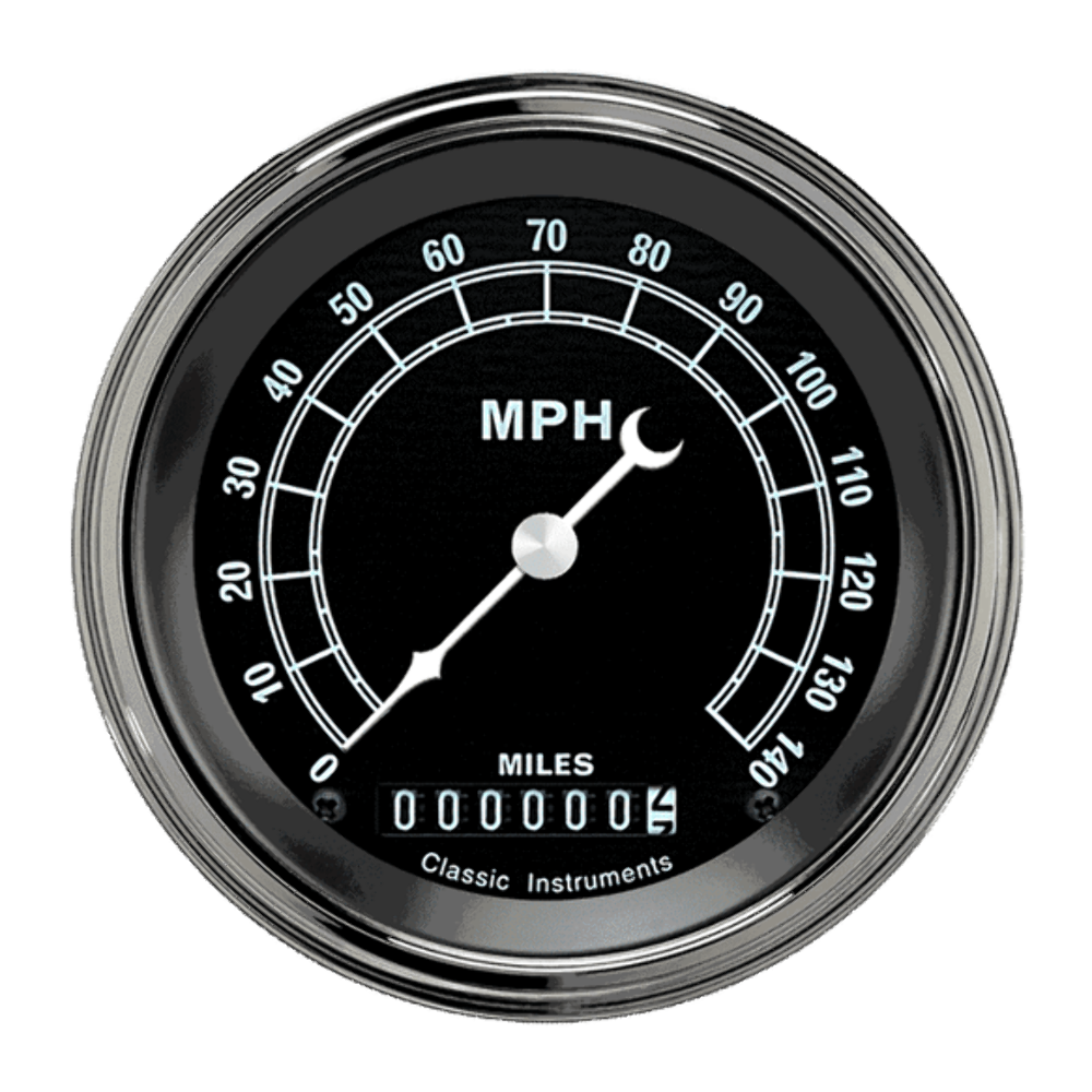 Traditional 3 3/8" Speedometer TR55SLF