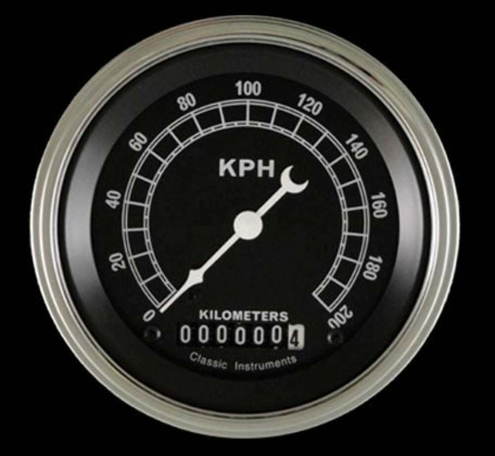 Traditional 3 3/8" Speedometer TR59SLF