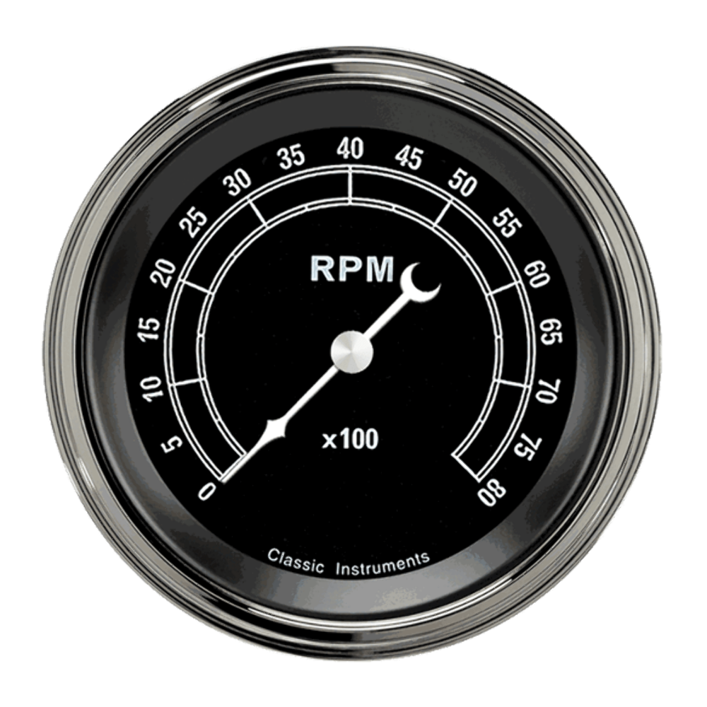 Traditional 3 3/8" Tachometer TR80SLF