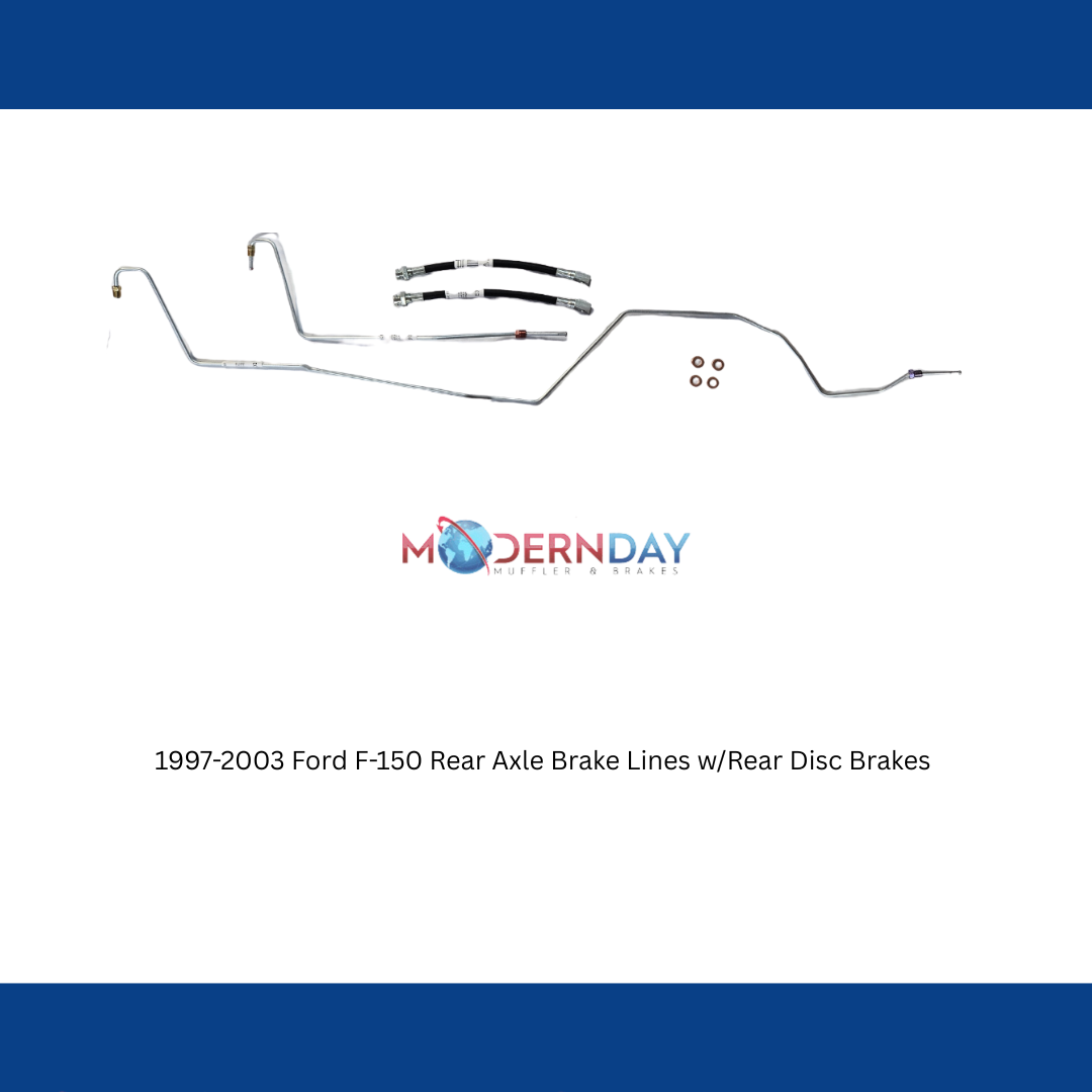 1997-2003 Ford F-150 Rear Axle Brake Lines w/ Rear Disc Brakes Steel TRA0141OM