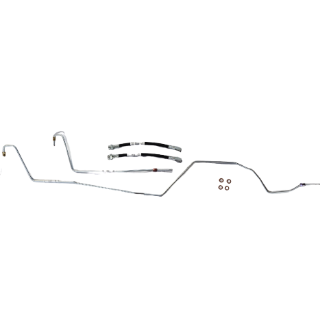 1997-2003 Ford F-150 Rear Axle Brake Lines w/ Rear Disc Brakes Steel TRA0141OM