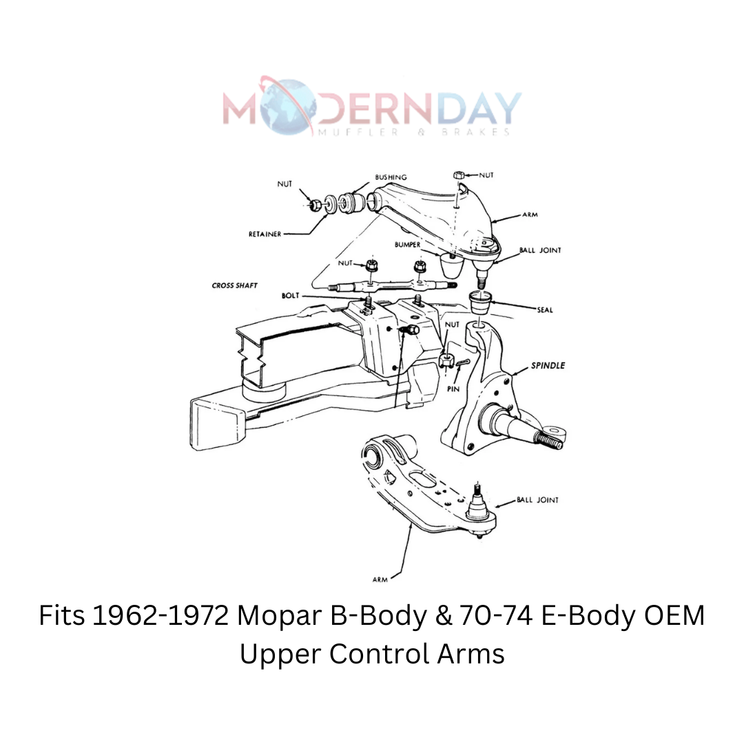 Fits 1962-1972 Mopar B-Body & 70-74 E-Body OEM Upper Control Arms UCA856/857 SET