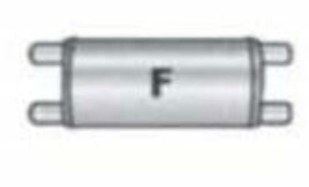 Jones Exhaust V414F V Power Series Muffler 2.5 Inlet, 2.5 Outlet