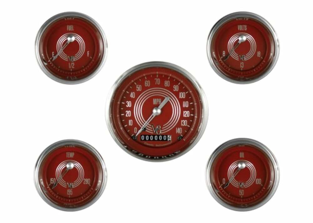 v8-red-steelie-five-gauge-set-v8rs00shc