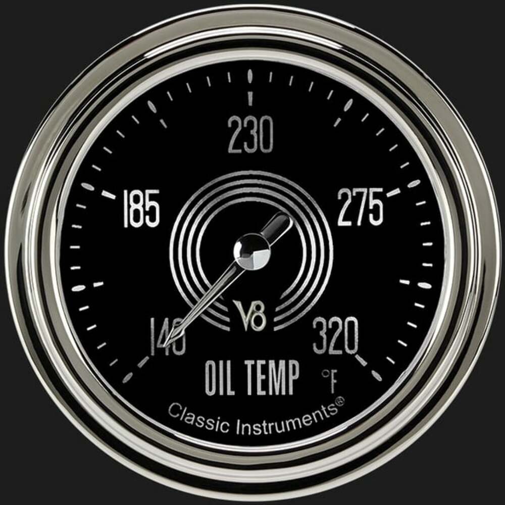 V8 Speedster 2 5/8" Oil Temperature Gauge V8SR328SLC