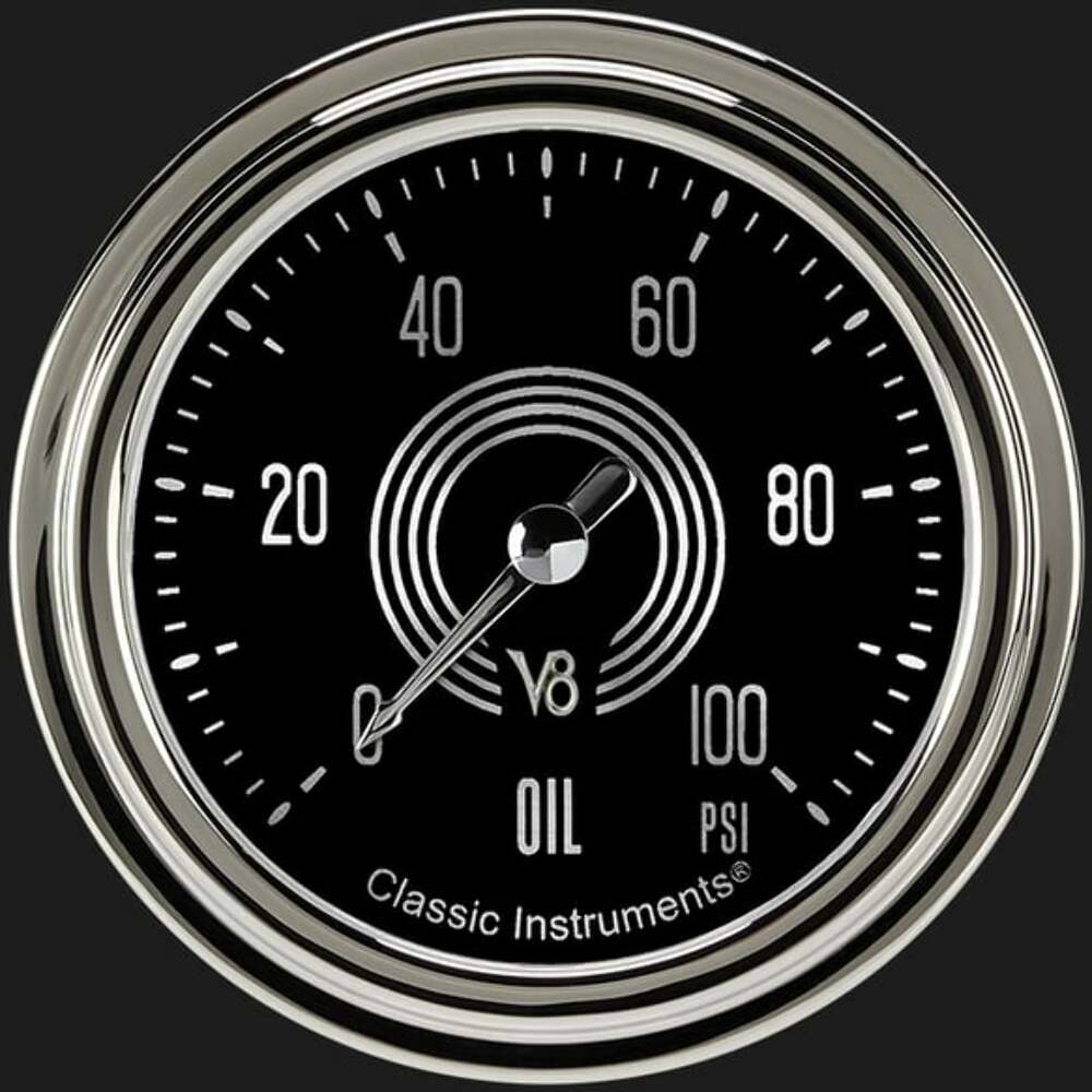 V8 Speedster 2 5/8" Oil Pressure Gauge V8SR381SLC