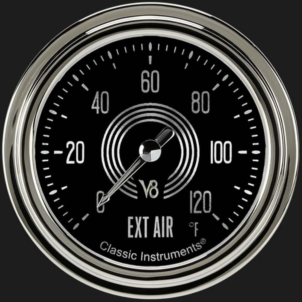 V8 Speedster 2 5/8" Outside Air Temp Gauge V8SR399SLC