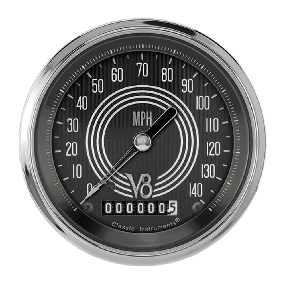 V8 Speedster 3 3/8" Speedometer V8SR55SHC
