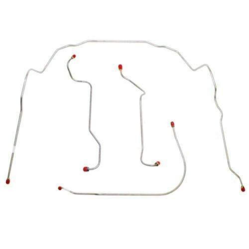 1956-62 Chevrolet Corvette Front Brake Line Kit 4 Piece Brake Line Kit VKT5601SS - Front Lines Car Part People