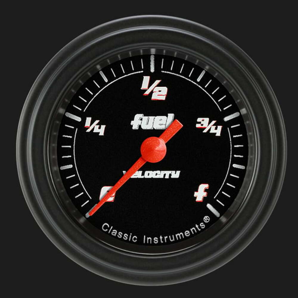 Velocity Black 2 1/8" Fuel Gauge VS109BBLF
