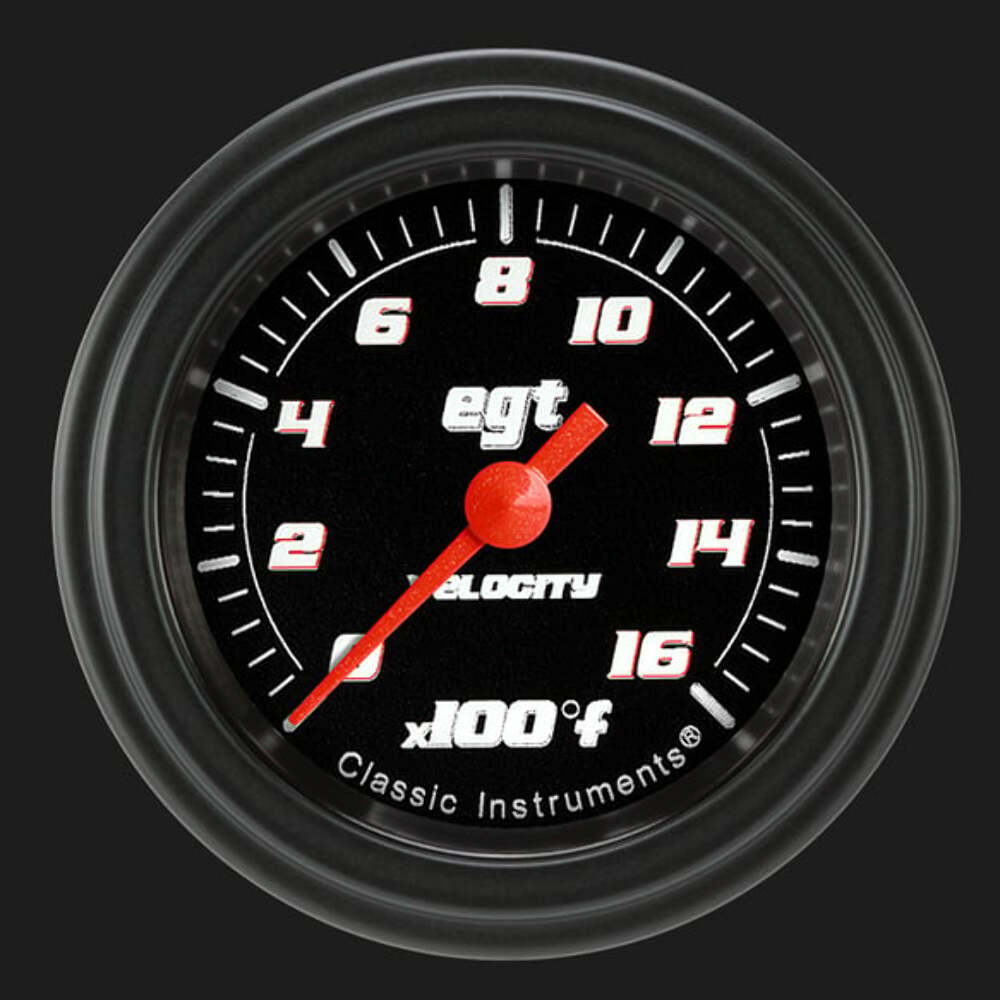Velocity Black 2 1/8" Exhaust Gas Temp. Gauge VS198BBLF