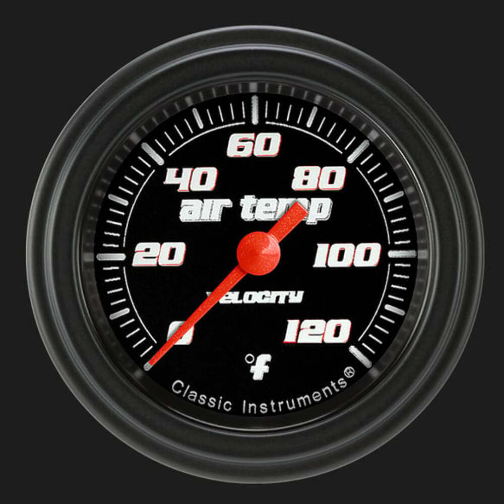 Velocity Black 2 1/8" Outside Air Temp. Gauge VS199BBLF