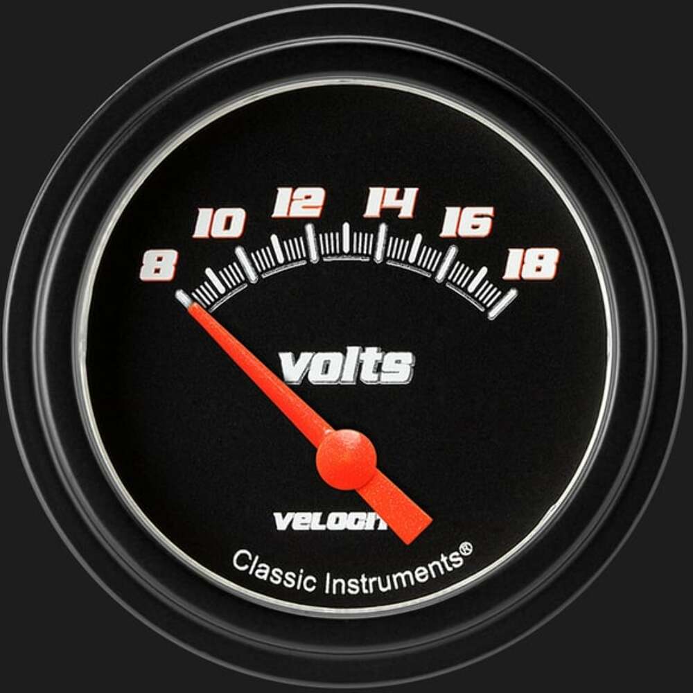 Velocity Black 2 5/8" Volt Gauge VS230BBLF