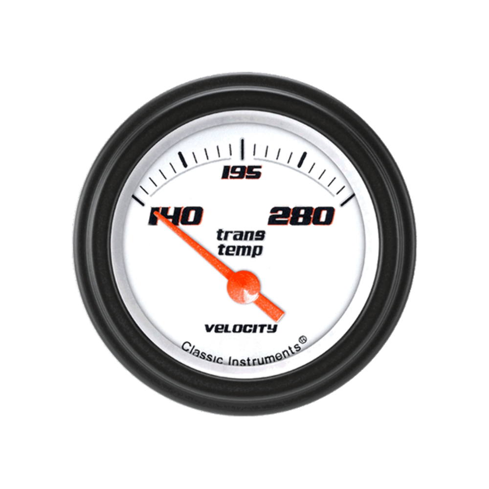 Velocity White 2 1/8" Transmission Temp VS27WBLF
