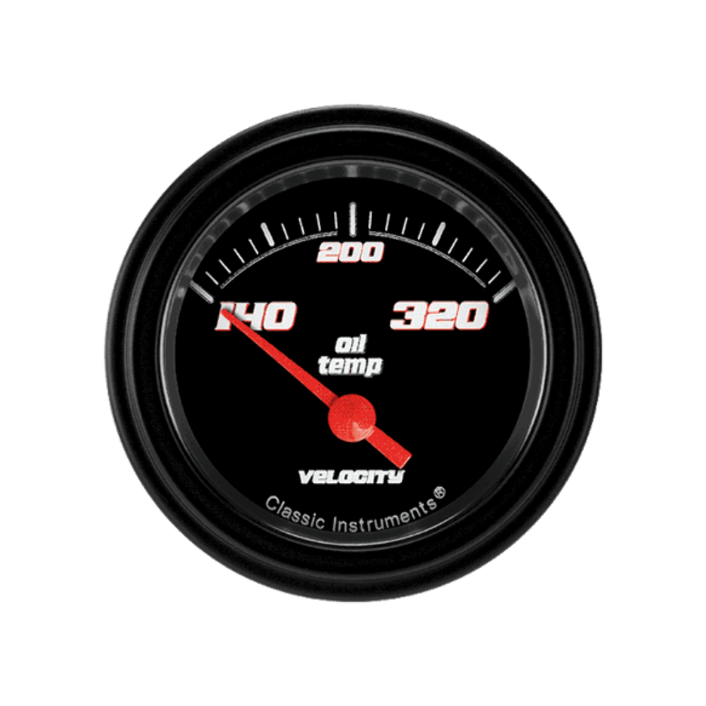 Velocity Black 2 1/8" Oil Temp VS28BBLF