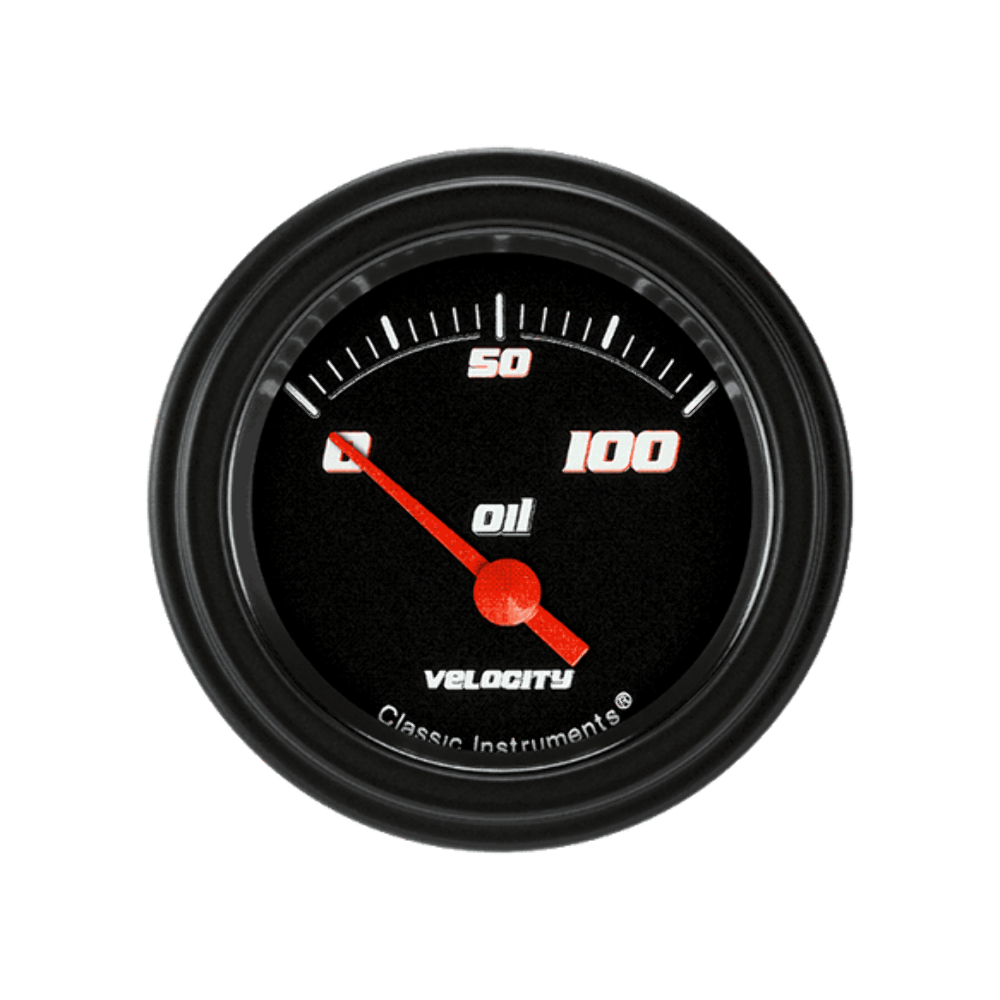 Velocity Black 2 1/8" Oil Pressure VS81BBLF
