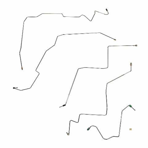 2002-05 Dodge Ram 1500 Front Brake Line Kit 4WD RWABS Stainless Steel WKT0203SS