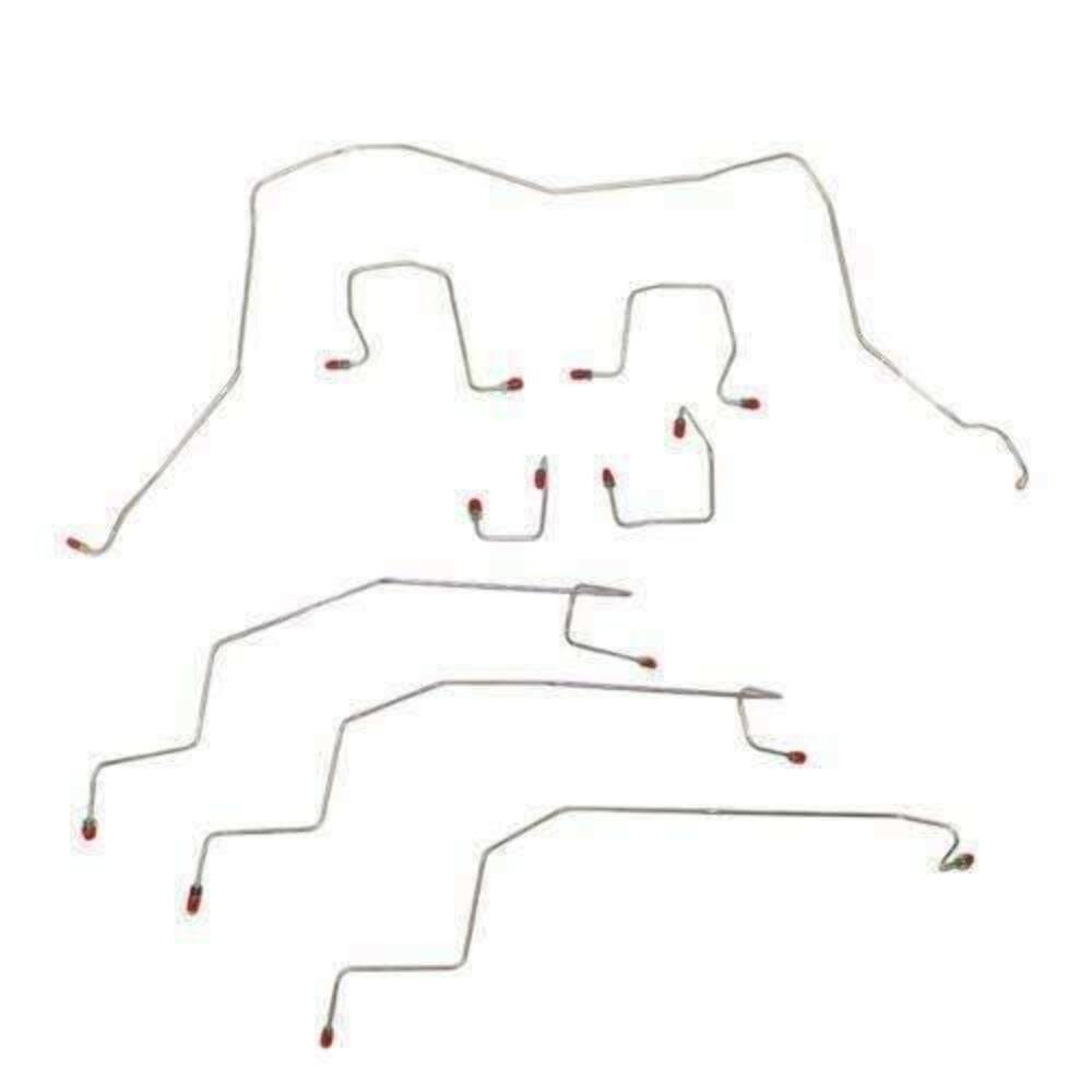1998-02 Dodge Ram 2500 Front Brake Line Kit 4WD AWABS Stainless Steel WKT9808SS
