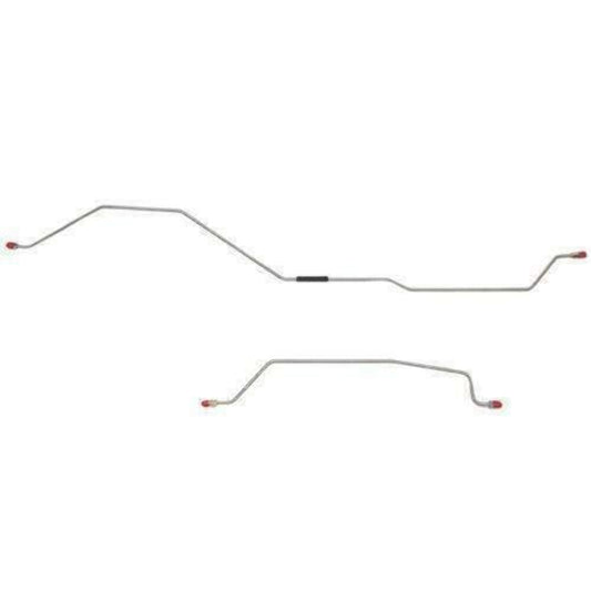 1997-06 Jeep Wrangler Rear Axle Brake Line Kit Dana 44 Rear Drums Stainless Steel