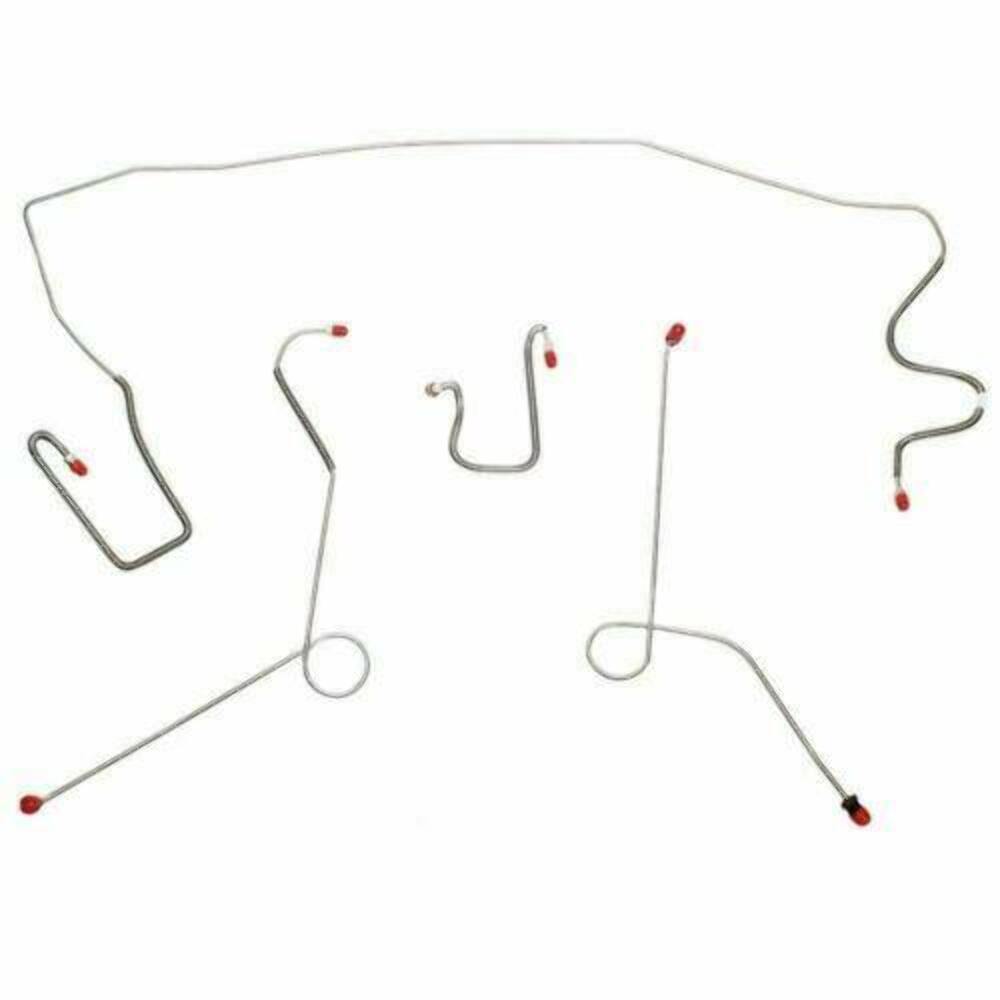 1967 Dodge Dart Front Brake Line Kit Power Disc/Drum Brakes Steel - YKT6702OM