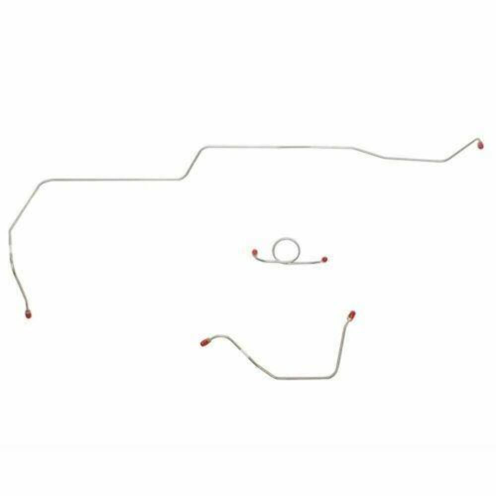 1964-65 Ford Mustang Front Brake Line w/ Standard Drum Brakes 3 Piece -ZKT6401OM