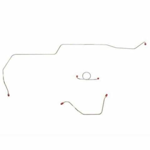 1964-65 Ford Mustang Front Brake Line w/ Standard Drum Brakes 3 Piece -ZKT6401OM